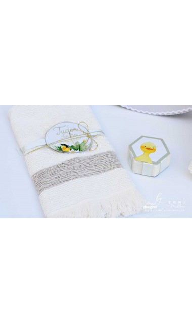 Trusou botez cu ratuste, narcise si flori de margaritar Mac Mac 21